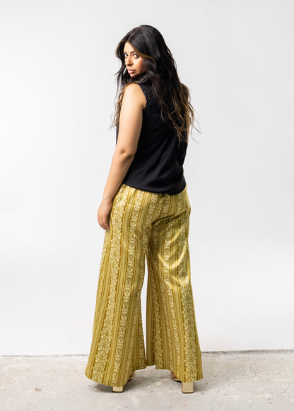 Moroccan Print Silk Pants