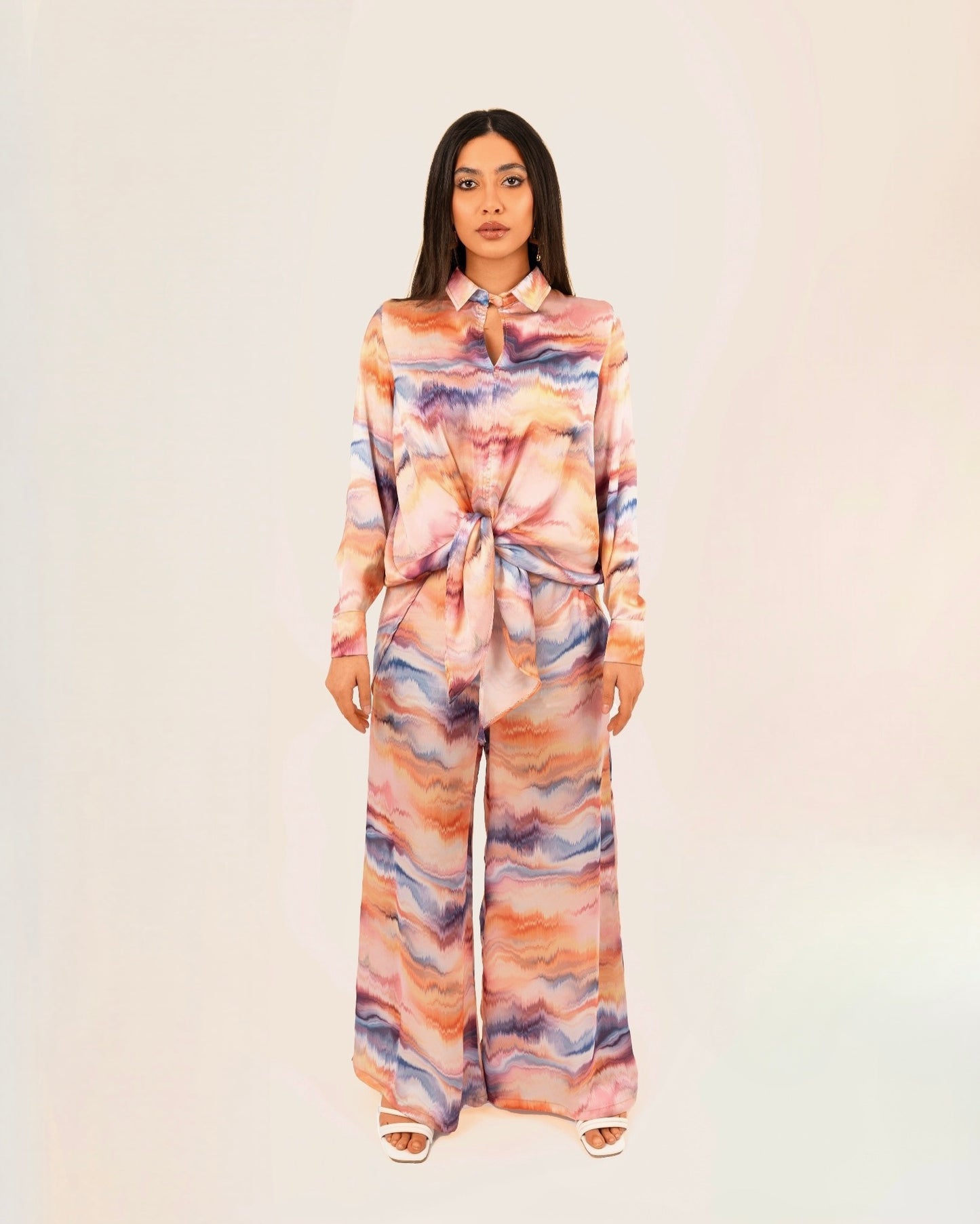 Sunset Waves Silk Set