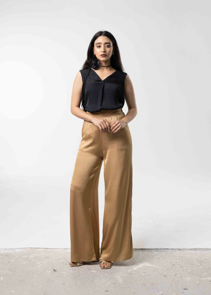 Sunset Golden Silk Pants