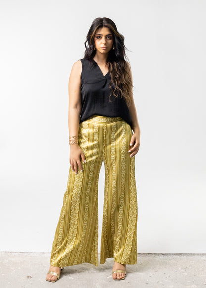 Moroccan Print Silk Pants