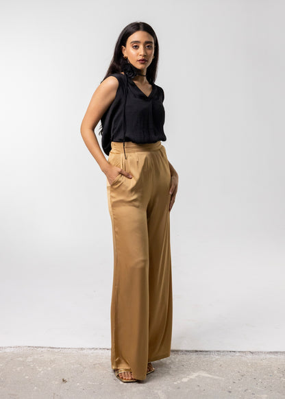 Sunset Golden Silk Pants