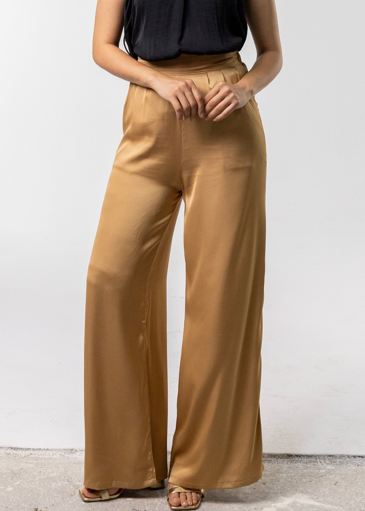 Sunset Golden Silk Pants
