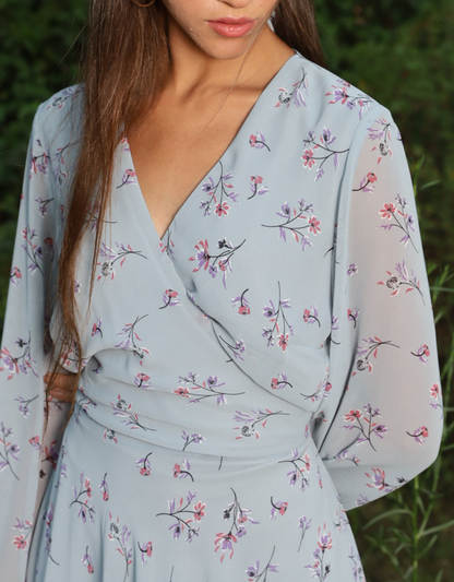 Flowy Floral Chiffon Dress